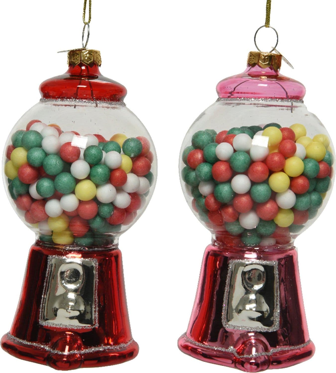 Pendaglio a forma di distributore di caramelle per albero decorazione natalizia da 10 cm