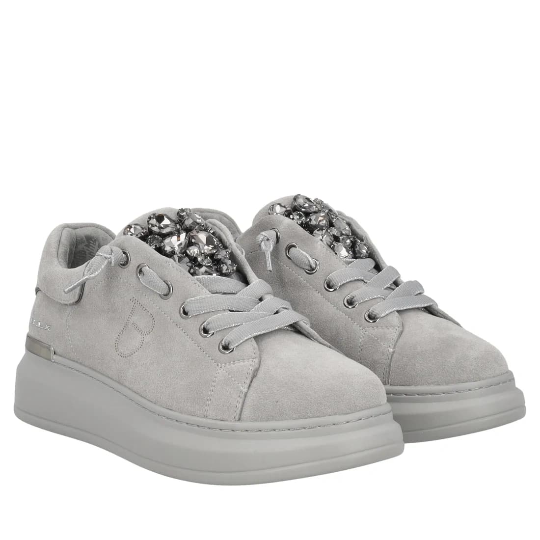 ToscaBlu Sneakers Donna Luxe in suede con pietre gioiello
