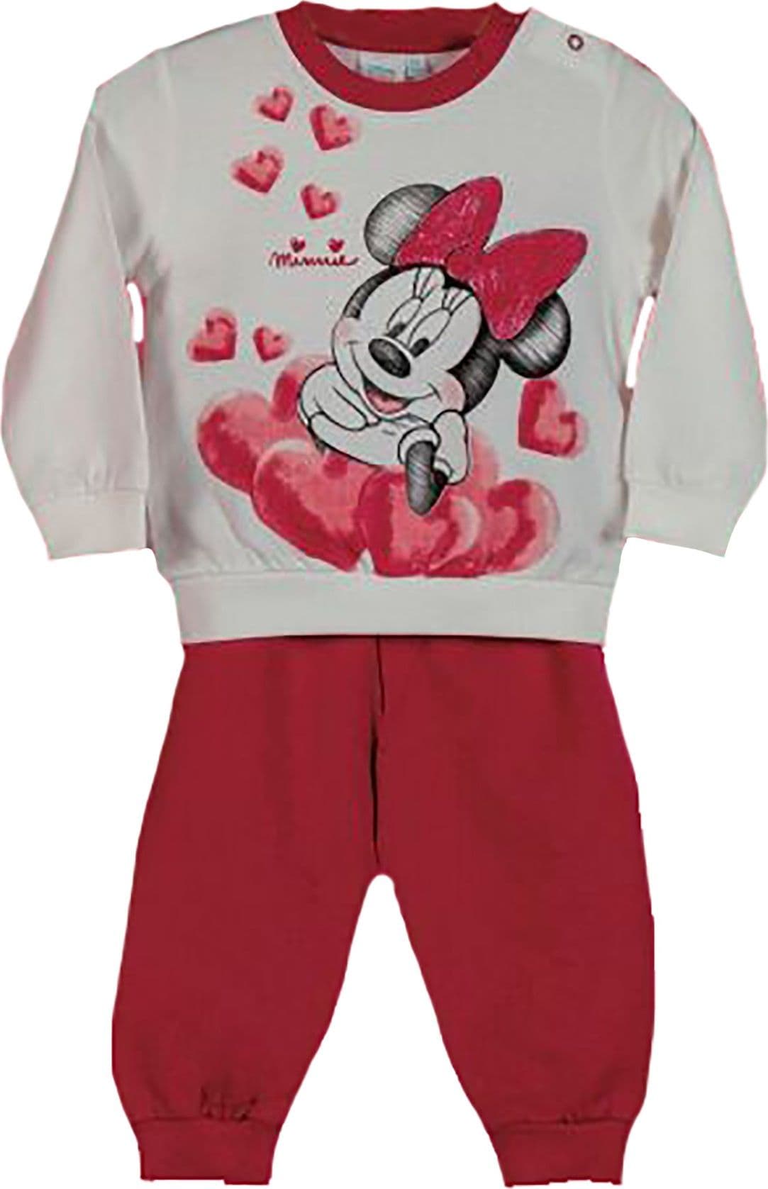 Pigiama Minnie da 12 a 30 Mesi interno felpato