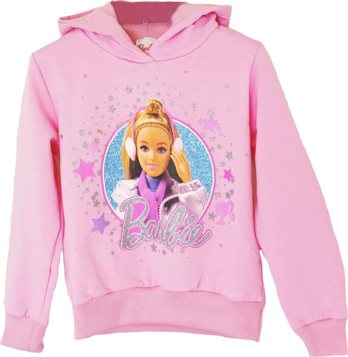 Felpa Barbie da 4 a 12 anni interno felpato vari colori made in Italy