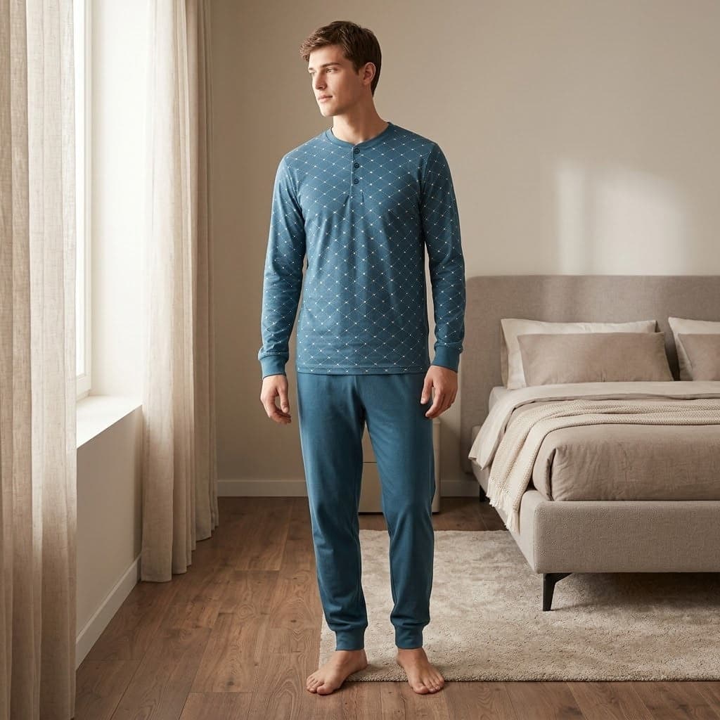 Pigiama Uomo Karel SK1225PLU in Caldo Cotone
