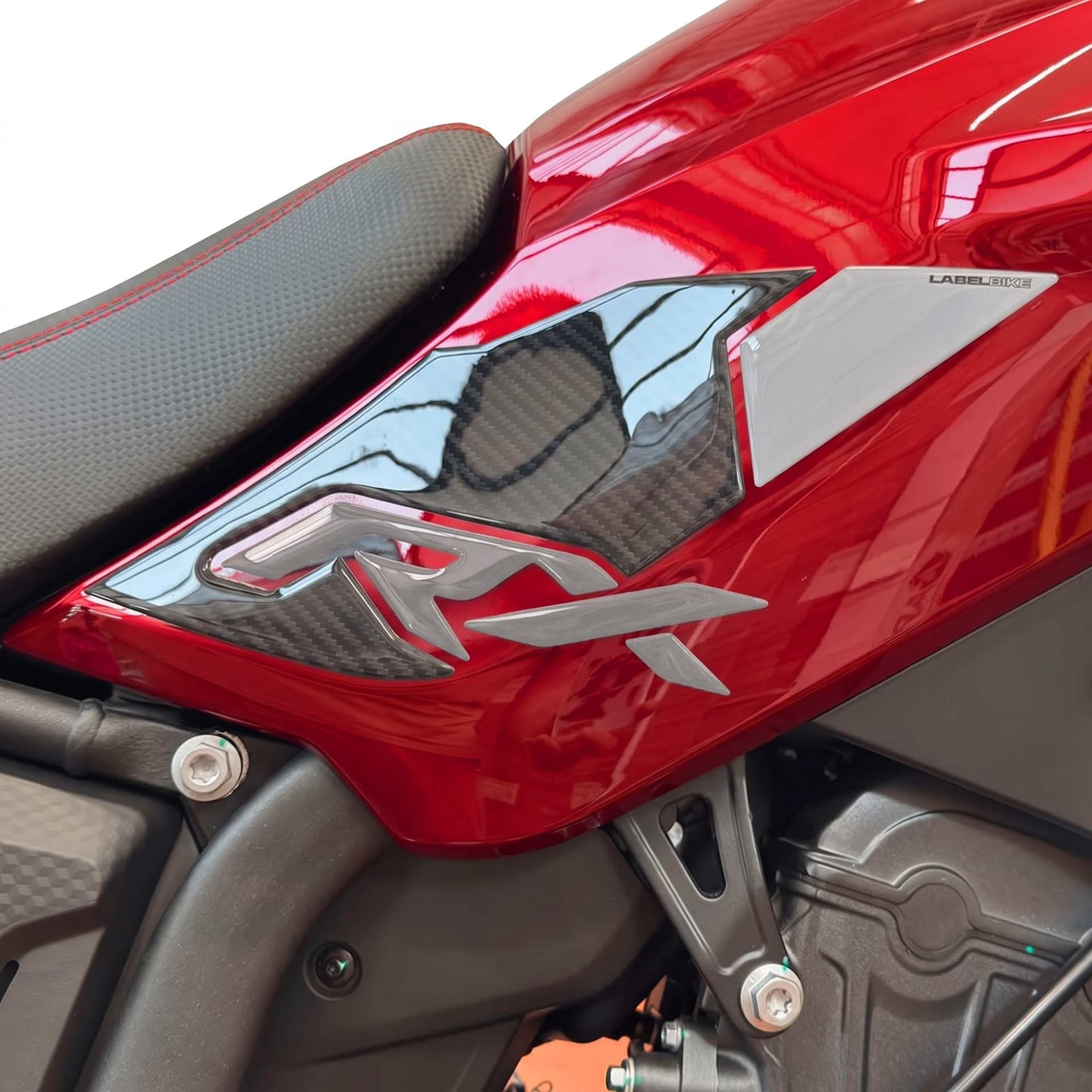 Adesivi 3D Laterali Serbatoio moto compatibile con QJ Motor SRT 450RX 2026