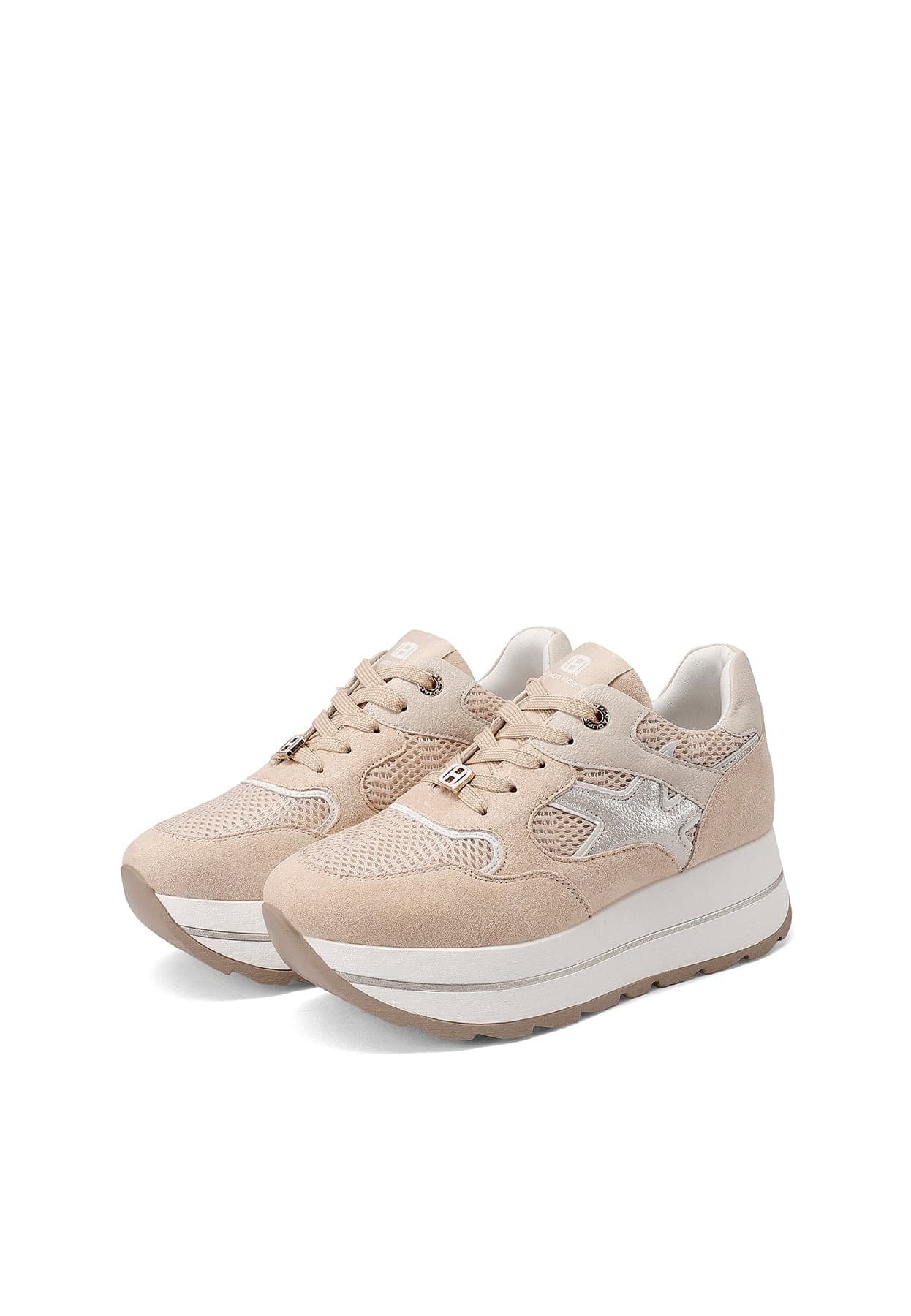 Queen Helena Donna Sneakers con zeppa e dettagli grafici