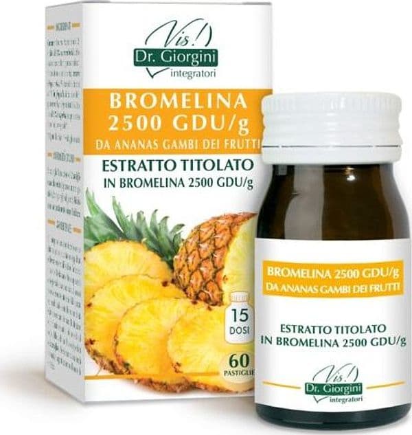 Bromelina 2500 GDU da Ananas estratto titolato 60 compresse in Enzimi digestivi Naturopatica Shop & Therapy - Reggio Calabria, commercioVirtuoso.it