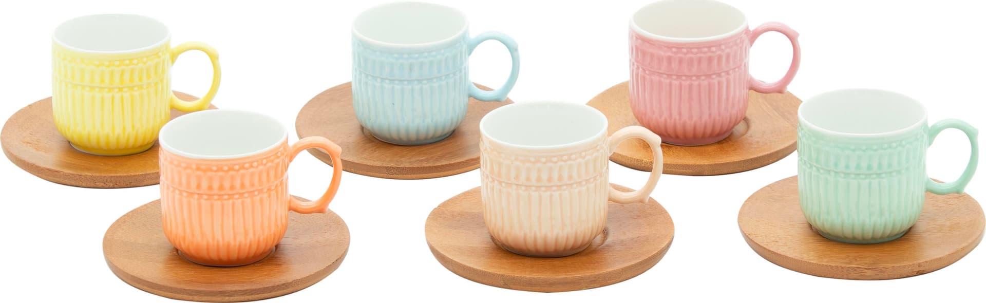 Set 6 Tazzine da CaffŠ con Piattino Decorazione Funny in Autocategorizzazione Più Di Più Ideas - Casalnuovo di Napoli, commercioVirtuoso.it