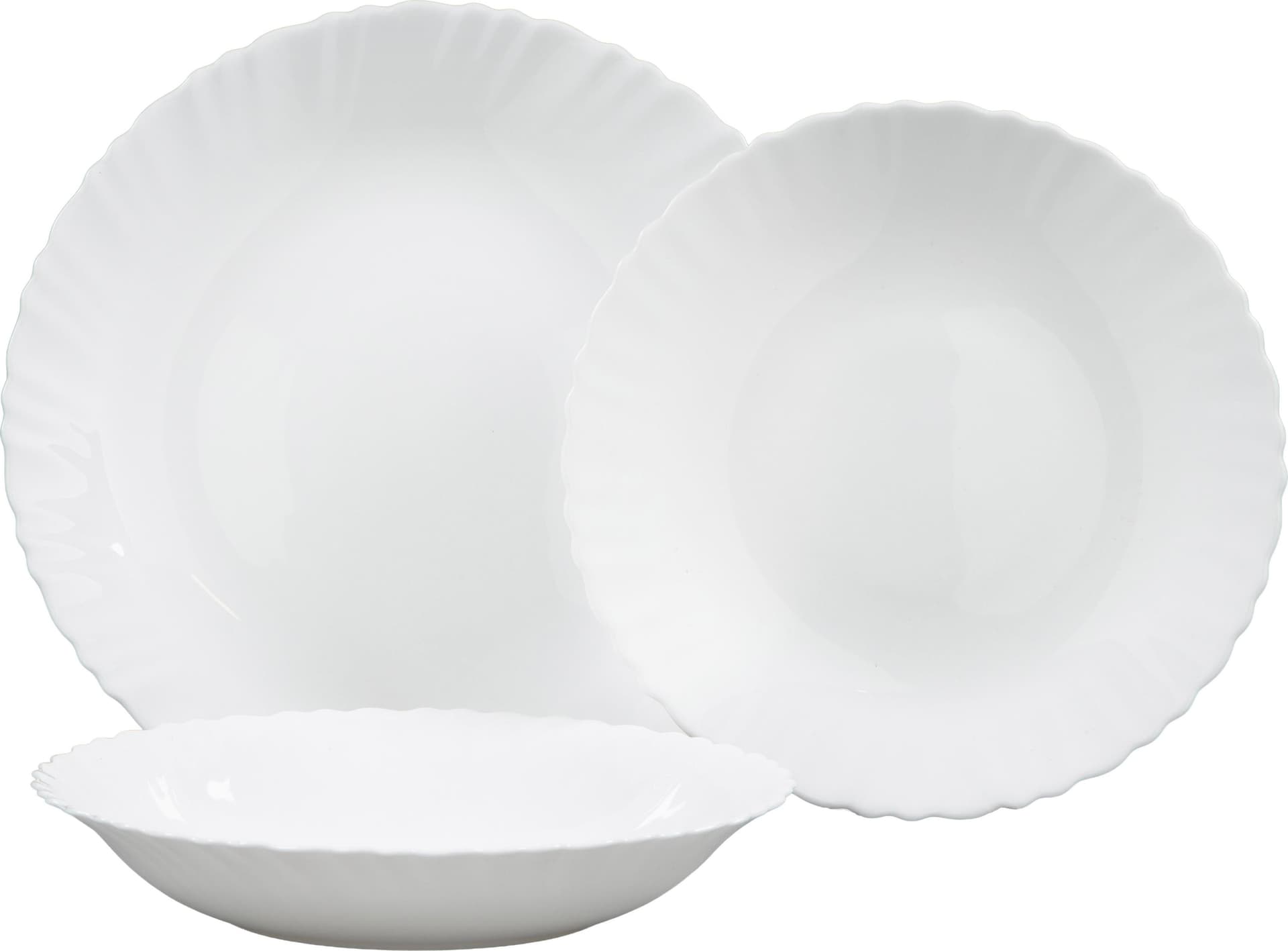 Set 18 piatti in Vetro Opale Tori Bianco in Autocategorizzazione Più Di Più Ideas - Casalnuovo di Napoli, commercioVirtuoso.it
