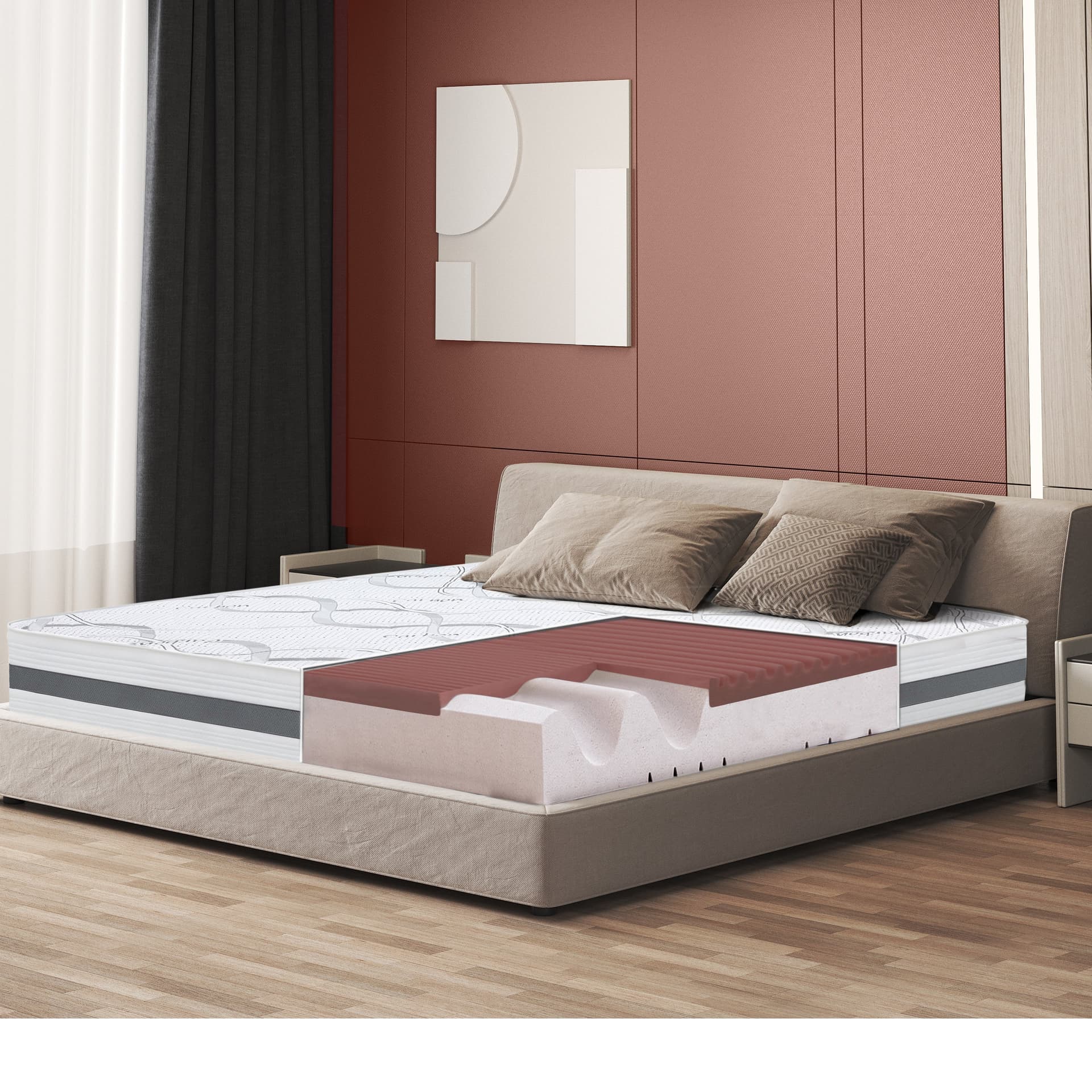 Materasso una piazza e mezza CARBON Memory Foam | Altezza 27 cm | Made in Italy in Materassi The White Stone - San Donà di Piave, commercioVirtuoso.it