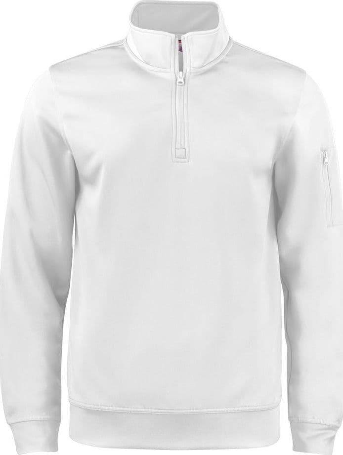 Felpa Tecnica Active Bianco Felpa Sportiva Mezza Zip Taschino su Manica in Felpe con cappuccio e felpe Dresswork - Como, commercioVirtuoso.it
