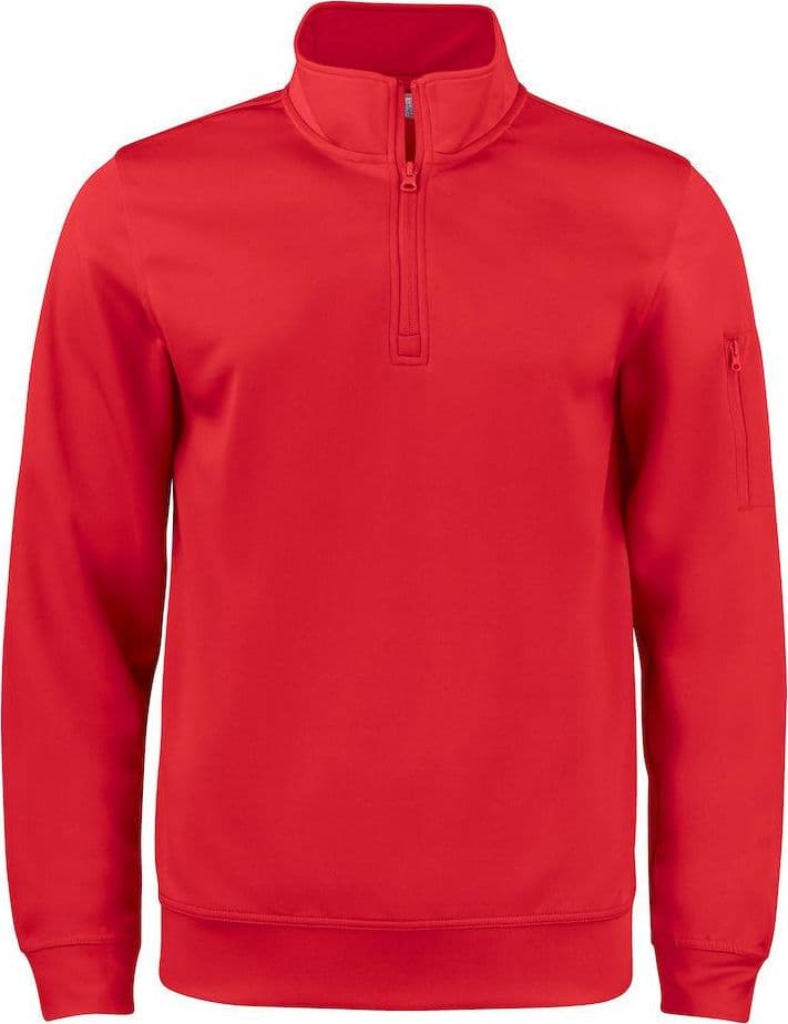 Felpa Tecnica Active Rosso Felpa Sportiva Mezza Zip Taschino su Manica in Felpe senza cappuccio Dresswork - Como, commercioVirtuoso.it