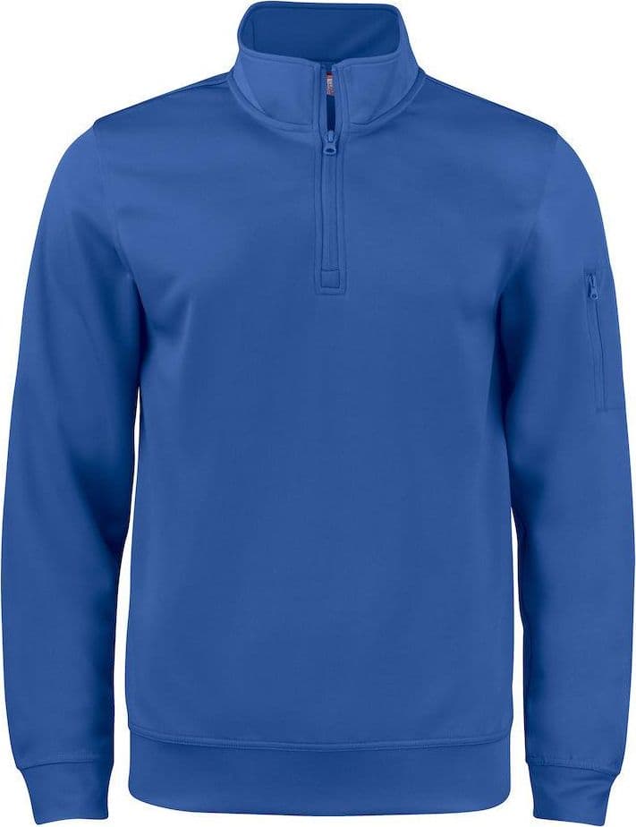 Felpa Tecnica Active Royal Azzurro Felpa Sportiva Mezza Zip Taschino su Manica Taglie Forti in Felpe senza cappuccio Dresswork - Como, commercioVirtuoso.it