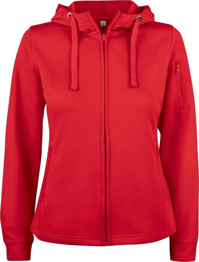 Felpa Tecnica Rosso Felpa Donna Zip Cappuccio Sportiva con Tasche in Felpe con cappuccio e felpe Dresswork - Como, commercioVirtuoso.it