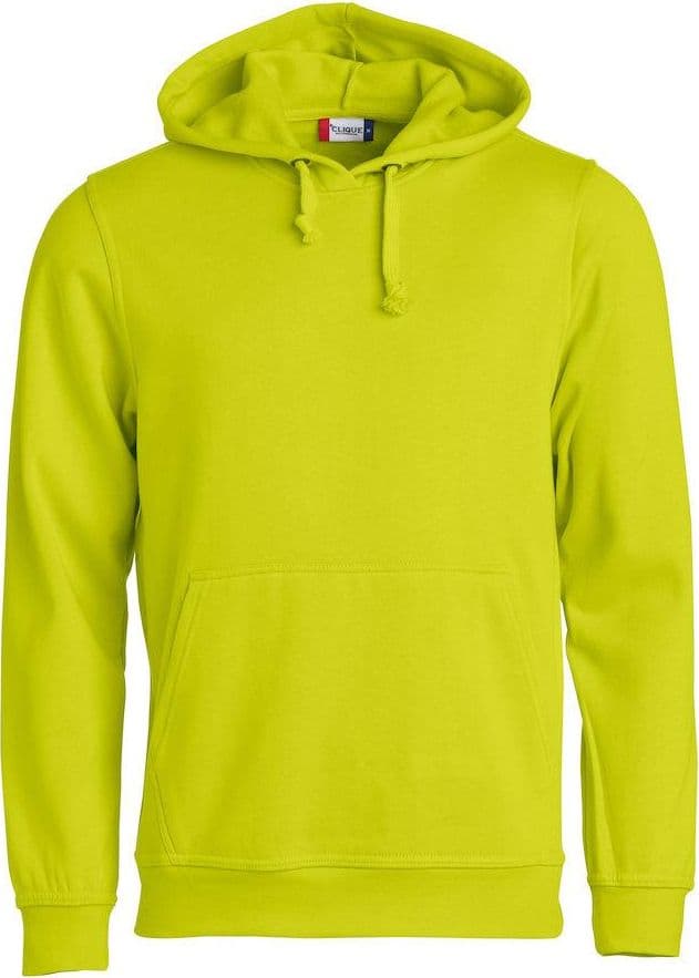 Felpa Clique Basic Lime con Cappuccio Tascone a Marsupio in Felpe con cappuccio Dresswork - Como, commercioVirtuoso.it