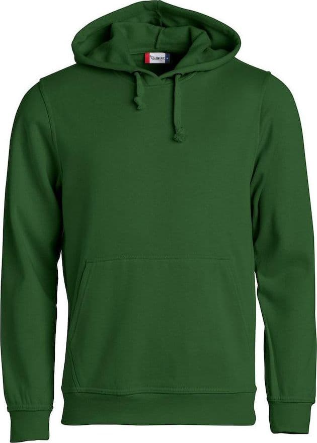 Felpa Clique Basic Verde Scuro con Cappuccio Tascone a Marsupio in Felpe con cappuccio Dresswork - Como, commercioVirtuoso.it