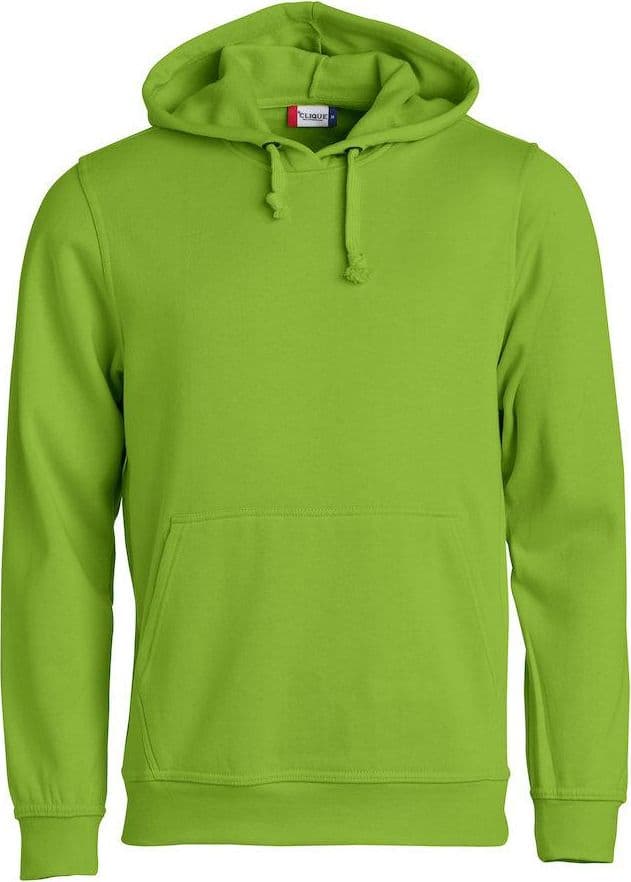 Felpa Clique Basic Verde Mela con Cappuccio Tascone a Marsupio Taglie Forti in Felpe con cappuccio Dresswork - Como, commercioVirtuoso.it