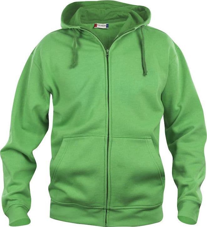 Felpa Clique Basic verde Acido Zip/Cappuccio Uomo 280 grammi in Felpe con cappuccio Dresswork - Como, commercioVirtuoso.it