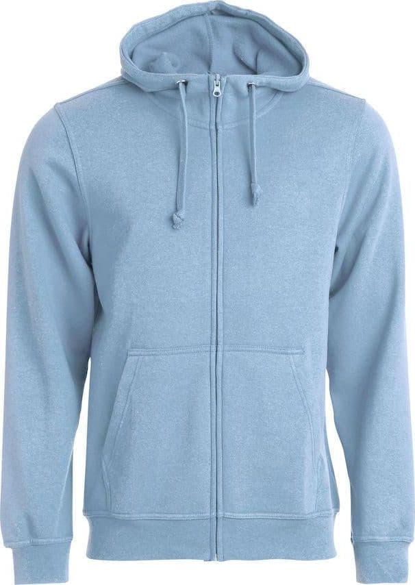 Felpa Clique Basic Azzurro Zip/Cappuccio Uomo 280 grammi Taglie Forti in Felpe con cappuccio Dresswork - Como, commercioVirtuoso.it