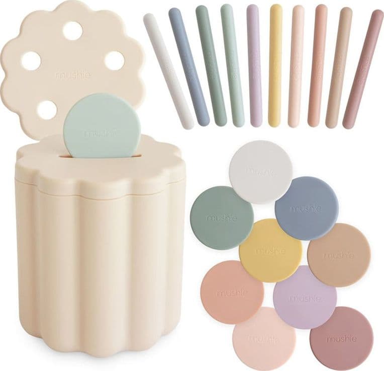 Set Gioco Colori e Forme Mushie in Cubi e piramidi componibili La Casa Del Bebè - Napoli, commercioVirtuoso.it