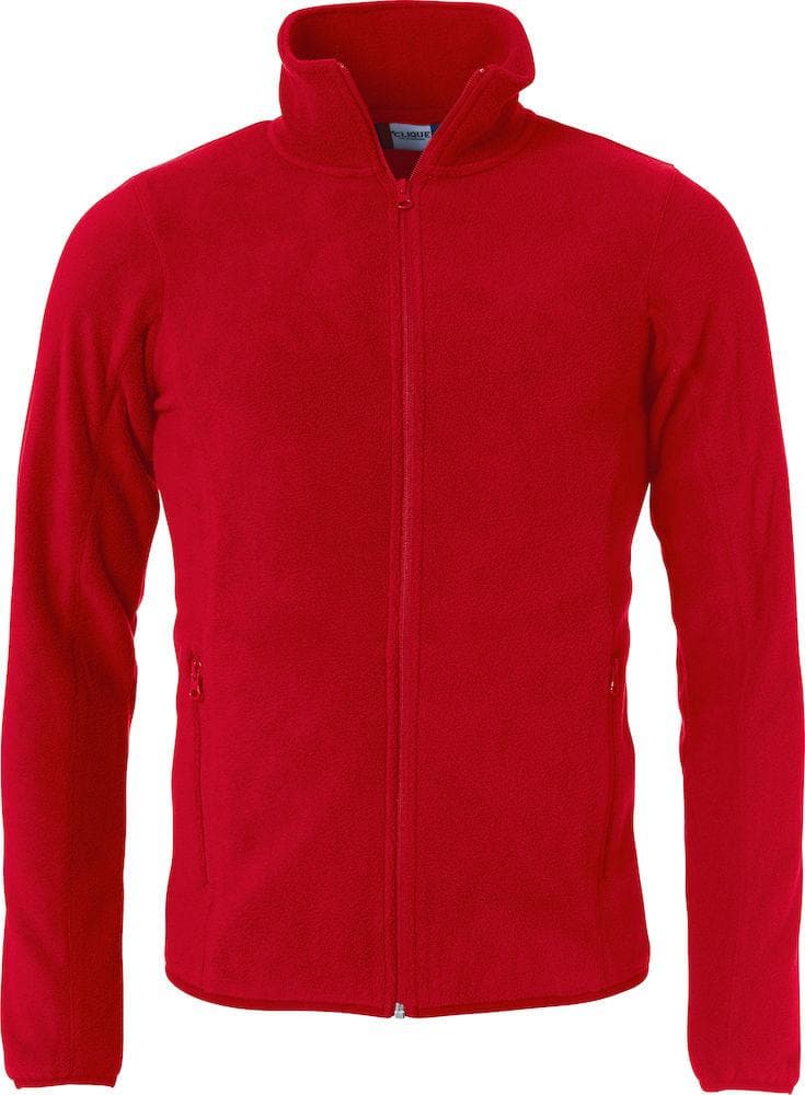 Giacca in Pile Clique Rosso Zip Intera Giubbetto in Pile con Tasche Antivento in Maglie e pile Dresswork - Como, commercioVirtuoso.it