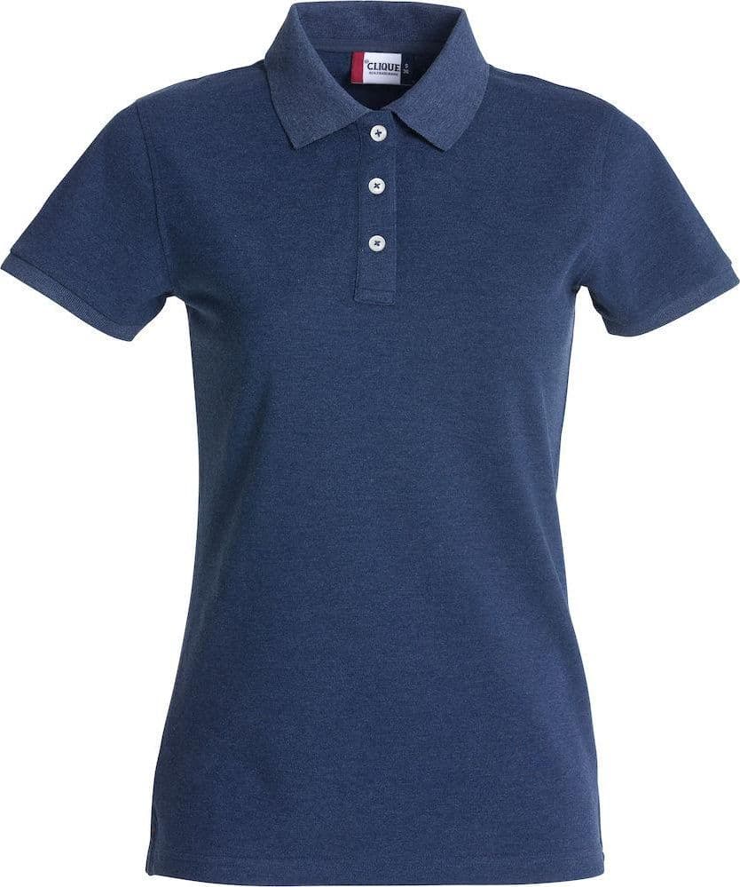 Polo Clique Premium Elasticizzata Blu Melange Donna 215 Grammi in Polo Dresswork - Como, commercioVirtuoso.it