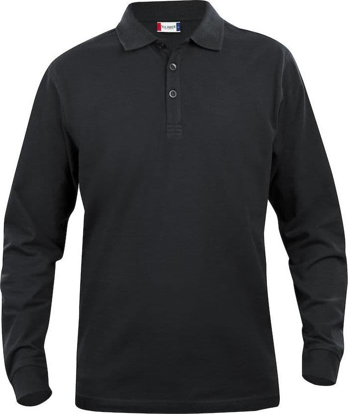 Polo Clique Classic Lincoln Manica Lunga Nero 200 Grammi in Polo Dresswork - Como, commercioVirtuoso.it