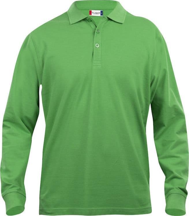 Polo Clique Classic Lincoln Manica Lunga Verde Acido 200 Grammi Taglie Forti in Polo Dresswork - Como, commercioVirtuoso.it