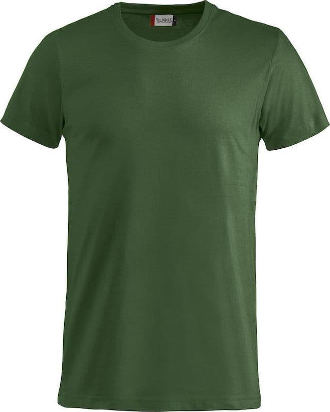 T-Shirt Clique Basic Verde Militare Taglie Forti 145 gr in T-shirt Dresswork - Como, commercioVirtuoso.it