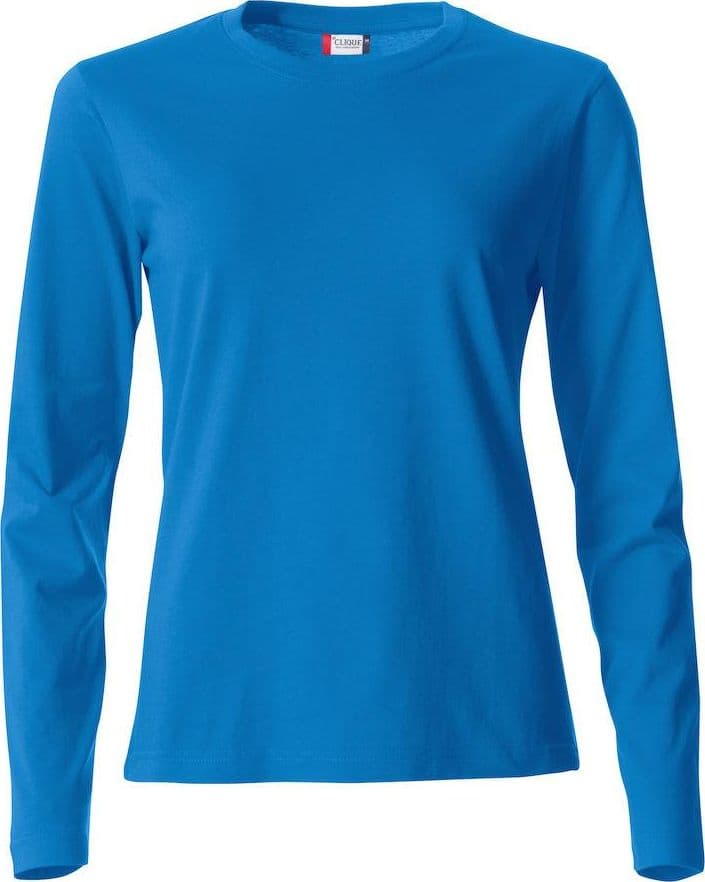 Basic T-Shirt Royal Azzurro Donna Maglietta Manica Lunga Cotone in Magliette a maniche lunghe Dresswork - Como, commercioVirtuoso.it