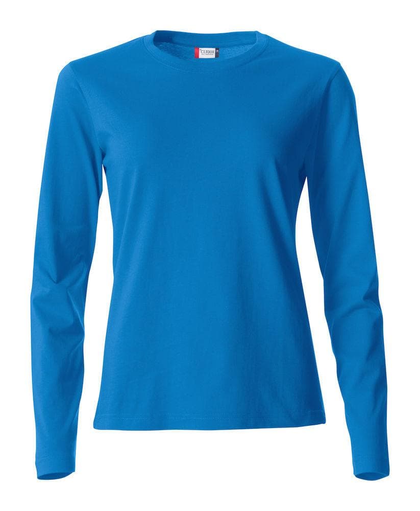 Basic T-Shirt Royal Azzurro Donna Maglietta Manica Lunga Cotone in Magliette a maniche lunghe Dresswork - Como, commercioVirtuoso.it