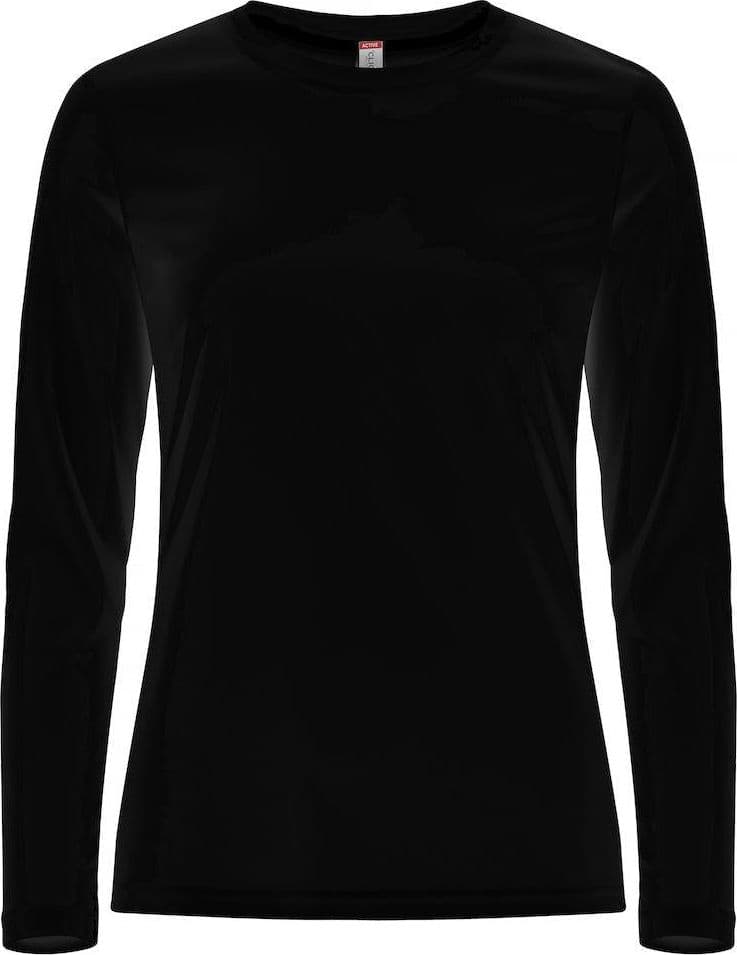 Basic Active-T Nero T-Shirt Manica Lunga Donna Tessuto Tecnico Sportivo Asciugatura Rapida in T-shirt Dresswork - Como, commercioVirtuoso.it