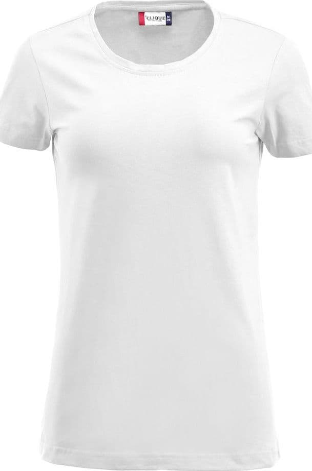 T-Shirt Carolina Bianco Manica Corta Maglietta Clique Donna Elasticizzata in T-shirt Dresswork - Como, commercioVirtuoso.it
