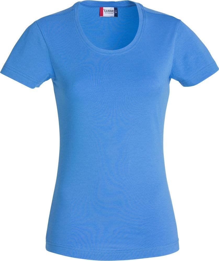 T-Shirt Carolina Azzurro Manica Corta Maglietta Clique Donna Elasticizzata in T-shirt Dresswork - Como, commercioVirtuoso.it