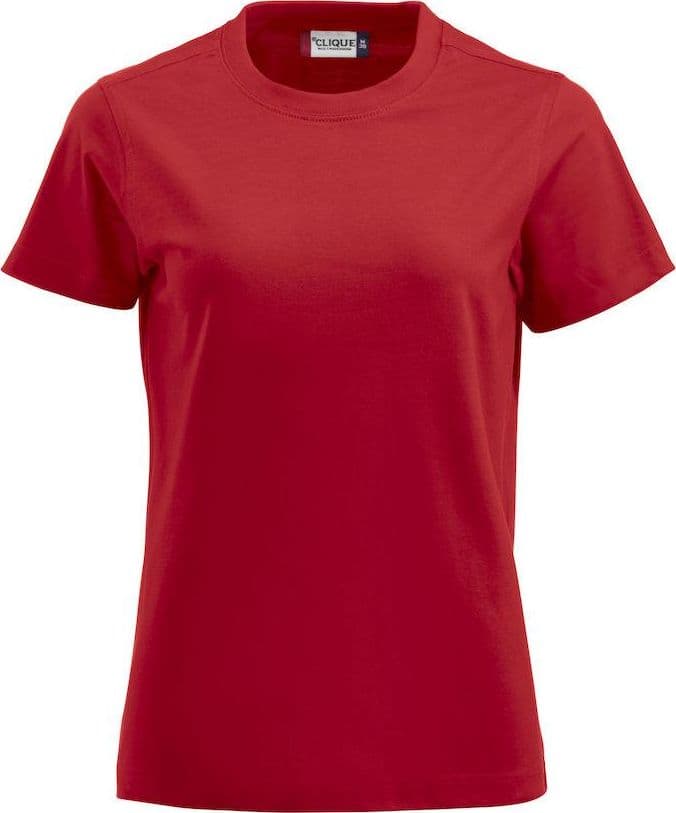 T-Shirt Clique Premium Rosso Donna 180 gr in T-shirt Dresswork - Como, commercioVirtuoso.it