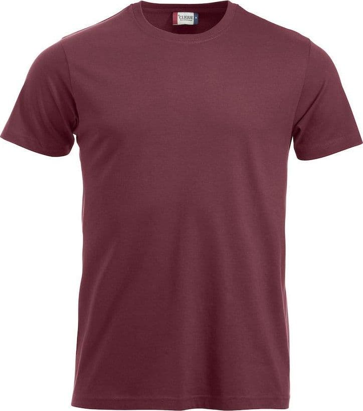 T-Shirt Clique Classic Bordeaux 160 gr Taglie Forti in T-shirt Dresswork - Como, commercioVirtuoso.it