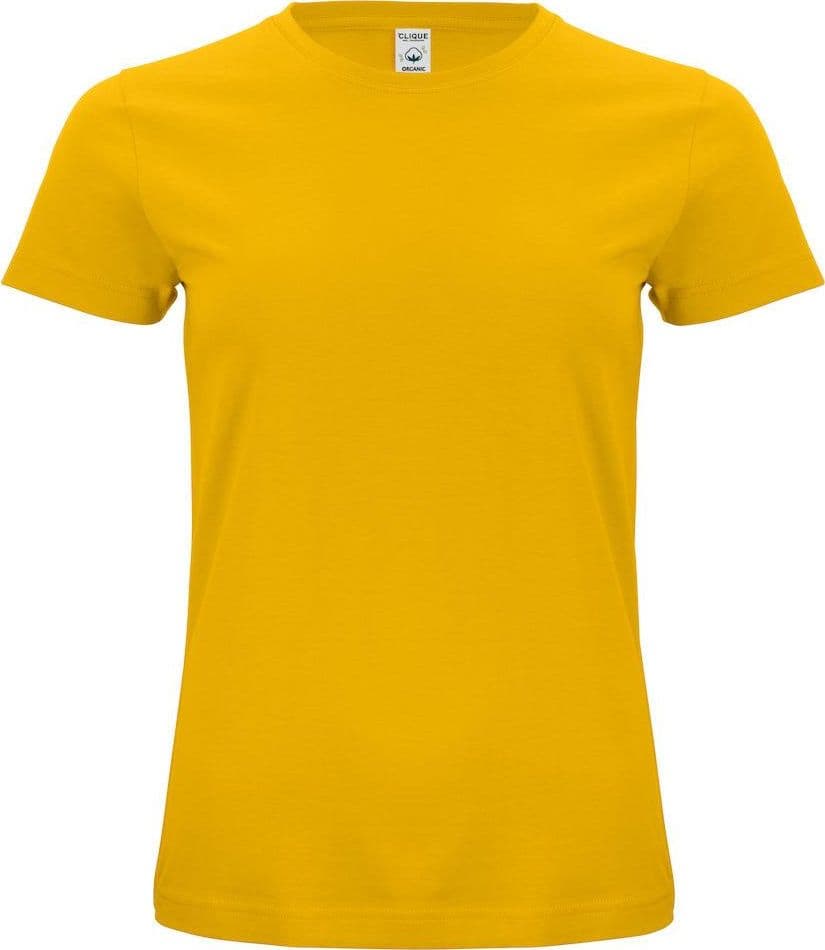 Classic Organic-T Giallo T-Shirt Donna Cotone Biologico Ecosostenibile in T-shirt Dresswork - Como, commercioVirtuoso.it