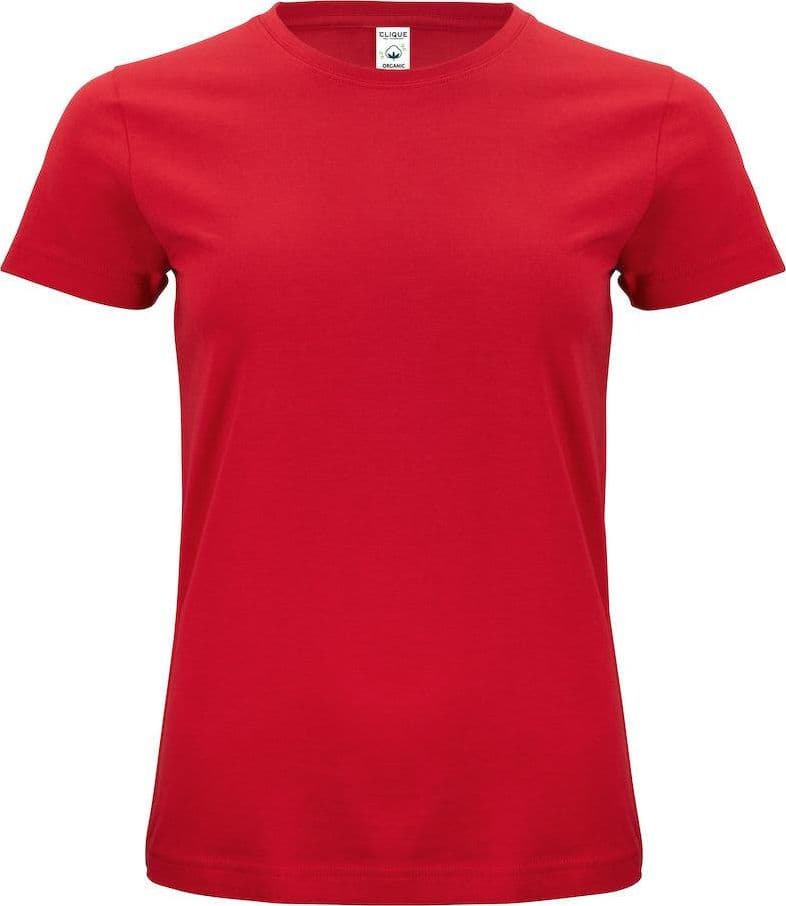 Classic Organic-T Rosso T-Shirt Donna Cotone Biologico Ecosostenibile in T-shirt Dresswork - Como, commercioVirtuoso.it