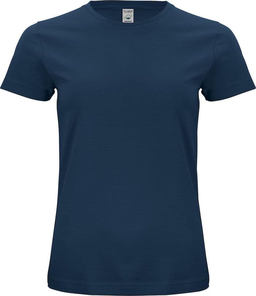 Classic Organic-T Blu T-Shirt Donna Cotone Biologico Ecosostenibile in T-shirt Dresswork - Como, commercioVirtuoso.it