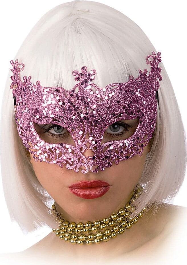 09559-1 MASCHERA IN PLASTICA C/GLITTER ROSA Salute e cura della persona/Erotismo e contraccezione/Abbigliamento erotico/Donna/Costumi e travestimenti Kondorama - Martinsicuro, Commerciovirtuoso.it