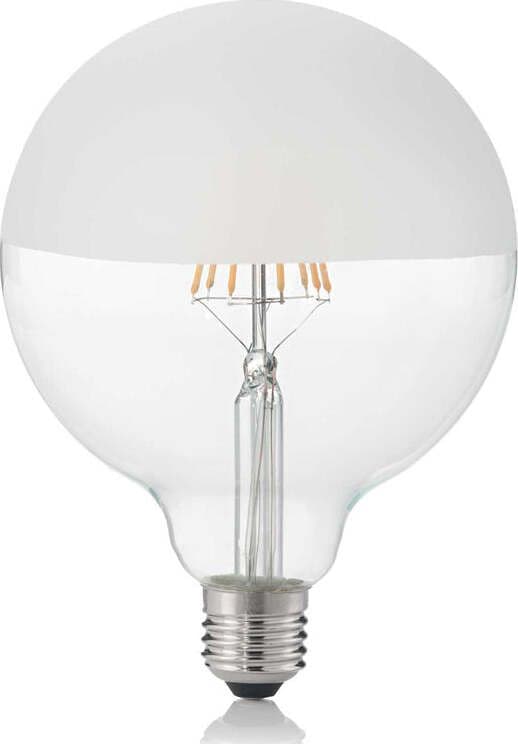10-Lampadine-Led-Globo-D125-E27-8-Watt-3000-K-780-Lm-Trasparente-Bianco-Satinato