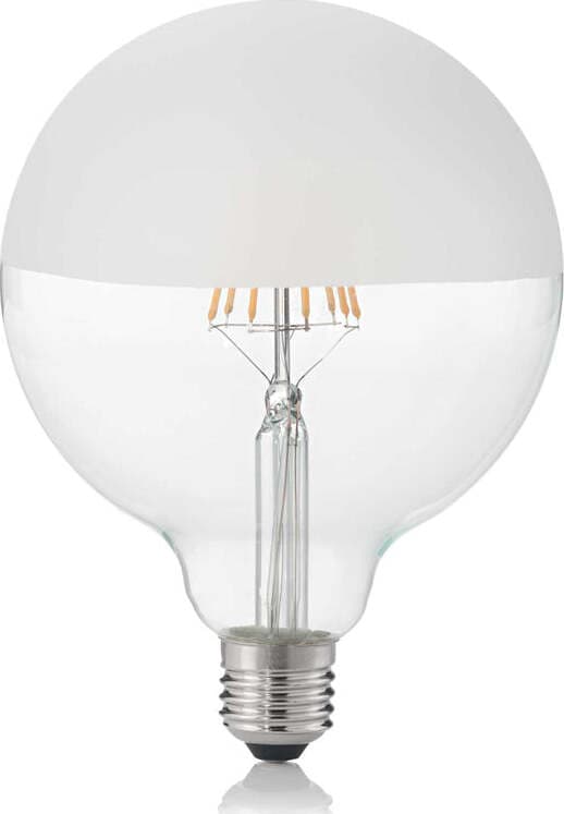 10-Lampadine-Led-Globo-D125-E27-8-Watt-3000-K-780-Lm-Trasparente-Bianco-Satinato