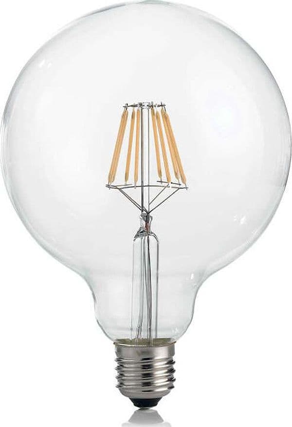 10-Lampadine-Led-Globo-D125-E27-8-Watt-3000-K-Dimmerabile-Trasparente