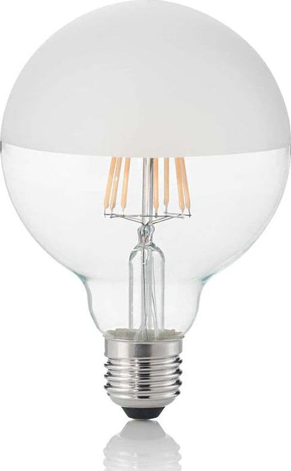 10-Lampadine-Led-Globo-D95-E27-8-Watt-3000-K-780-Lm-Trasparente-Bianco-Satinato