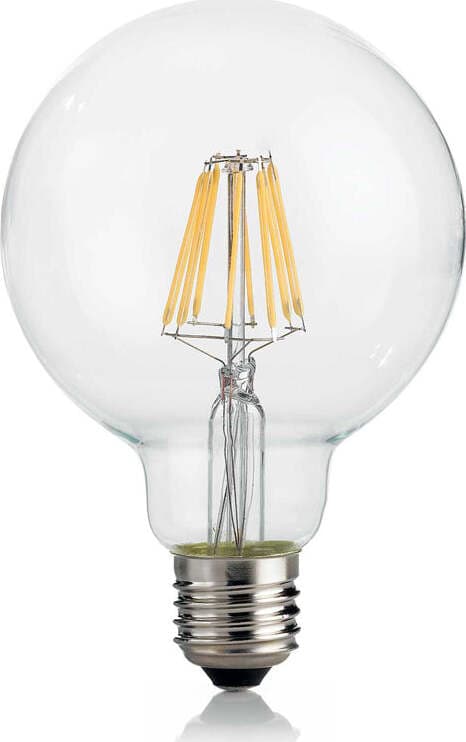 10-Lampadine-Led-Globo-D95-E27-8-Watt-3000-K-Dimmerabile-Trasparente