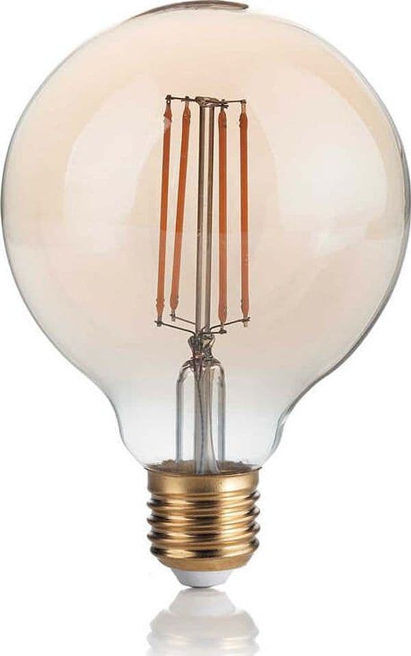 10-Lampadine-Led-Globo-Small-D95-E27-4-Watt-2200-K-300-Lm-Vintage-Ambra
