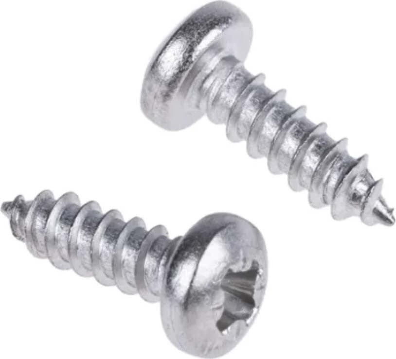 10-PEZZI---VITI-PER-LAMIERA-CON-TESTA-A-GOCCIA-DI-SEGO-E-IMPRONTA-A-CROCE --AUTOFILETTANTI-E-ZINCATE-5,5X25MM