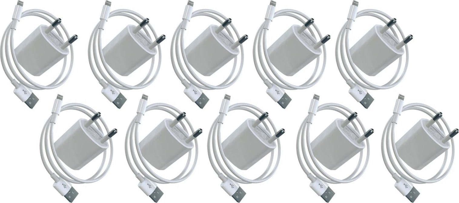 10 Pezzi Caricabatterie compatibile iPhone iPad iPod cavo USB Lightning 5V 1A Ultrapower100 in 85cento.it - Potenza, commercioVirtuoso.it