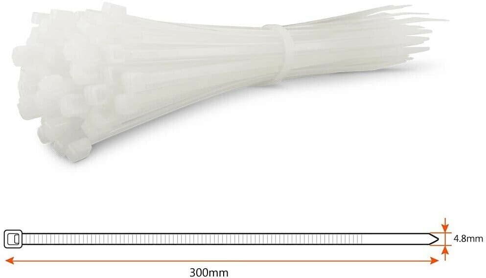 100 Fascette Cablaggio Elettricista Fascetta 4.8 X 300 Mm In Nylon Bianco Tools in Stringicavi GloriaShopOnline - San Prisco, commercioVirtuoso.it