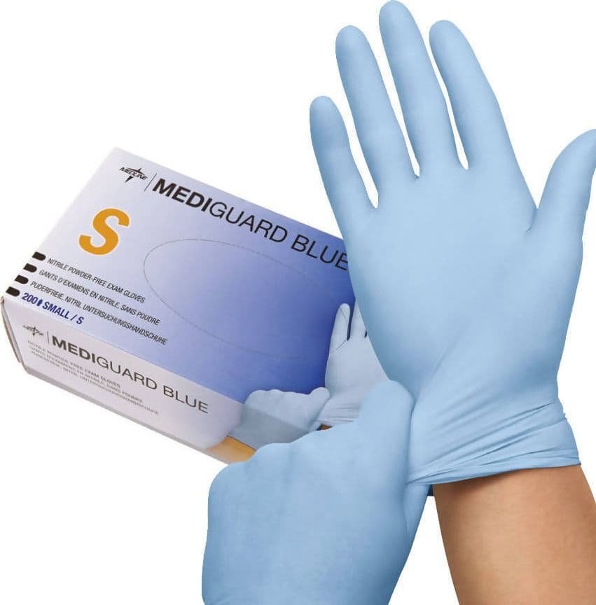 100 Guanti in Nitrile Mediguard Blue Categoria III DPI Uso Alimentare - 100 Pezzi Prodotto con IVA Agevolata Guanti Monouso Medline in Monouso Dresswork - Como, commercioVirtuoso.it