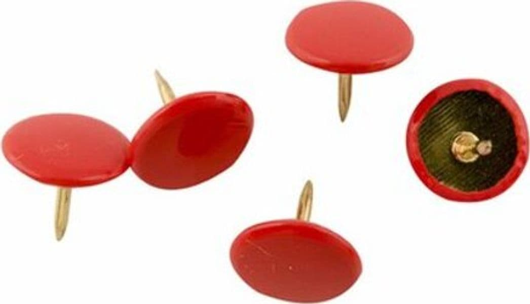 100-PEZZI---PUNTINE-DA-DISEGNO-CON-CAPPUCCIO-IN-PLASTICA-ROSSA-**