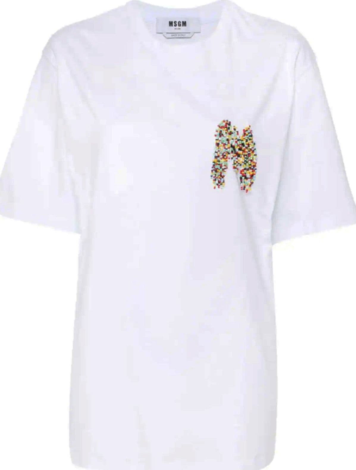 MSGM T-shirt e Polo Bianco da donna in Polo Drestige - Casamassima, commercioVirtuoso.it