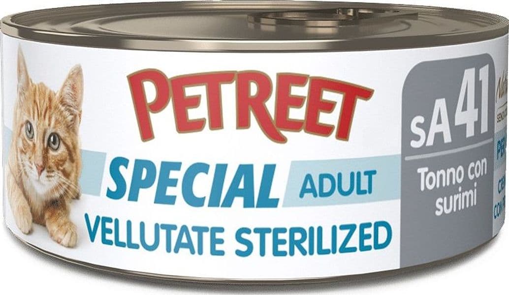 Petreet Cat Special Adult Vellutate Sterilized Tonno con Surimi 70gr in Secco 101 Market - Poggibonsi, commercioVirtuoso.it